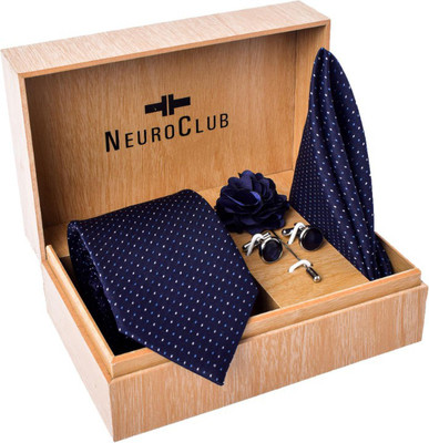 NEUROCLUB Metal Cufflink & Tie Pin Set(Multicolor)