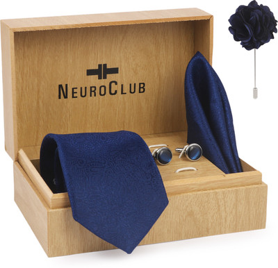 NEUROCLUB Silk Cufflink & Tie Pin Set(Turquoise)