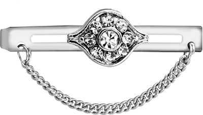Shiv Brass Tie Pin Set(Silver)