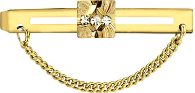 house of common Brass Tie Pin Set(Silver)