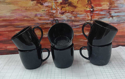 love unlimited BB China Tea Cups Set of 6 | Coffees for Home Office Ceramic Coffee Mug(140 ml, Pack of 6)