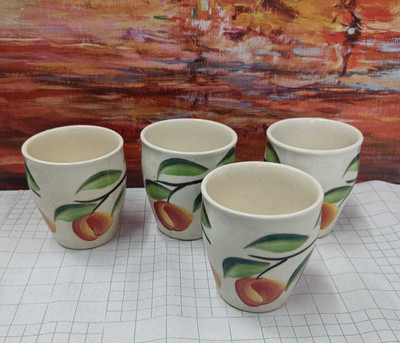 love unlimited FLOOWERT Bone China Tea Cups Set of 6 | Coffees for Home Office Ceramic Coffee Mug(140 ml, Pack of 4)