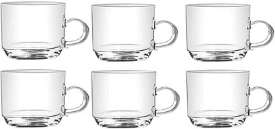 Pack of 1 Glass Roma Tea Cup(Clear)