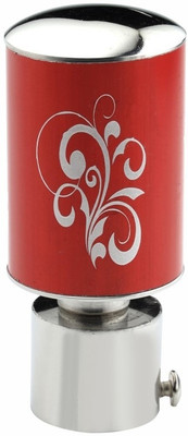 GLOXY Silver, Red Rod Rail Bracket, Curtain Knobs, Curtain Hooks, Curtain Rods Metal(Pack of 1)