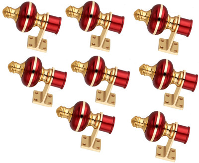 home deco Multicolor Rod Rail Bracket Metal(Pack of 8)