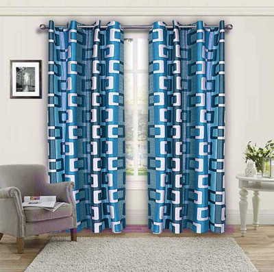 273 cm (9ft) Long Door Curtain(Blue)