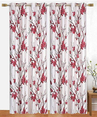 152 cm (5ft) Window Curtain(MAROON)