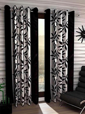 GulatiPrints 152 cm (5ft) Window Curtain(Brown)