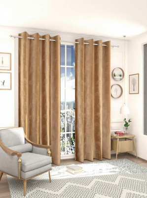 UDAYGIRI 212 cm (7ft) Door Curtain(golden)