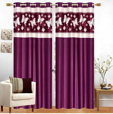 213 cm (7ft) Door Curtain(WINE)