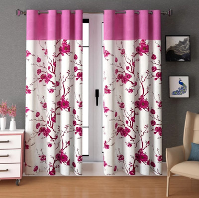 212 cm (7ft) Door Curtain(PINK)