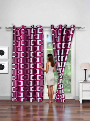 UDAYGIRI 152 cm (5ft) Window Curtain(Wine)