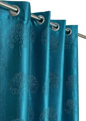 UDAYGIRI 212 cm (7ft) Door Curtain(AQUA)
