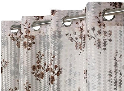 152.4 cm (5ft) Window Curtain(Brown)