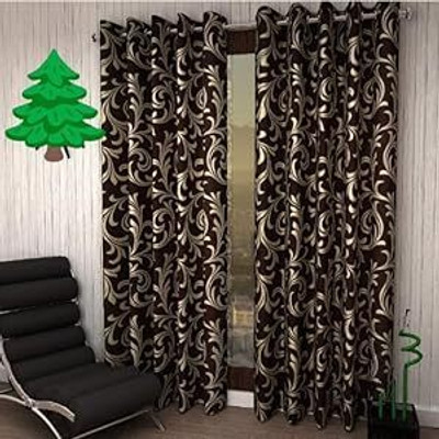 213 cm (7ft) Door Curtain(ULTA PULTA BROWN)
