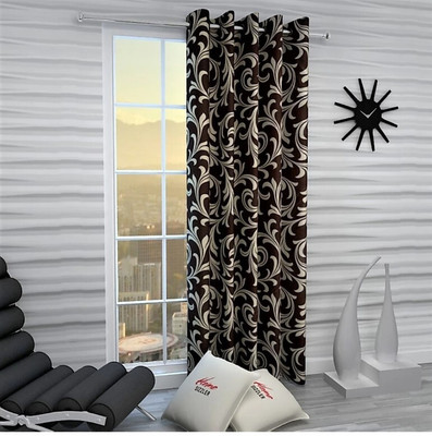 153 cm (5ft) Window Curtain(Brown)