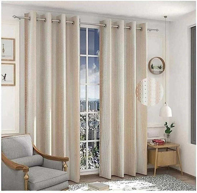 152 cm (5ft) Window Curtain(CREAM)