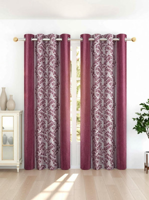 UDAYGIRI 213 cm (7ft) Door Curtain(Wine)