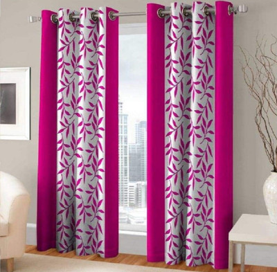 152 cm (5ft) Window Curtain(PINK)