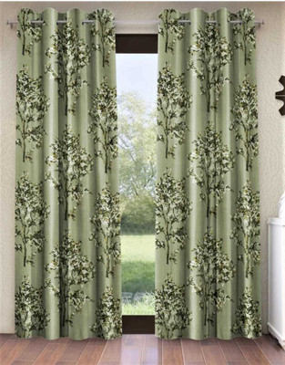 152 cm (5ft) Window Curtain(GREEN)