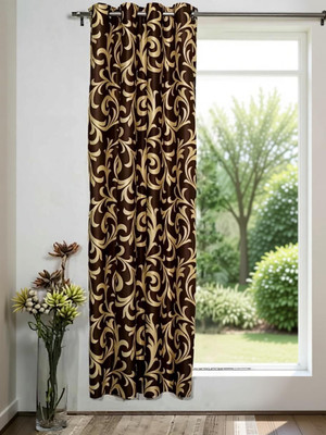 UDAYGIRI 213 cm (7ft) Door Curtain(BROWN)