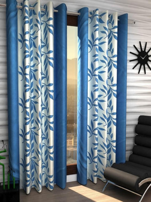 UDAYGIRI 152 cm (5ft) Window Curtain(AQUA)