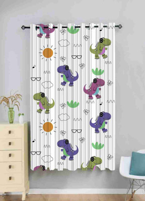 IDV 214 cm (7 ft) Polyester Room Darkening Door Curtain Single Curtain(Animal, Multicolor)
