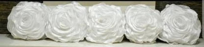 NOOR SHINE Satin Cushions Cover(40 cm*40 cm, Pack of 5, White)