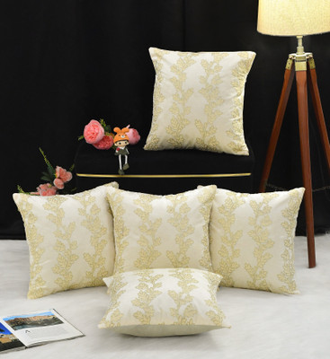 trimly Velvet Cushions Cover(40 cm*40 cm, Pack of 5, White)