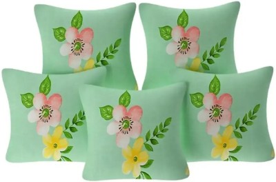 KITTUZ KRAFT Microfiber Cushions Cover(Pack of 5, 40 cm*40 cm, Light Green)