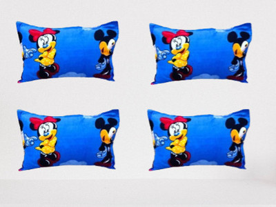 3D Printed Pillows Cover(Pack of 4, 40 cm*66 cm, Blue)