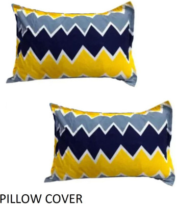 3D Printed Pillows Cover(Pack of 2, 40 cm*66 cm, Yellow)