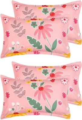 KITTUZ KRAFT Microfiber Pillows Cover(Pack of 4, 42 cm*68 cm, Peach)