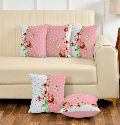 Floral Cushions Cover(40 cm*40 cm, Pink)
