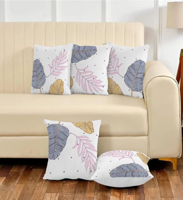 NAZALEQA Microfiber Cushions Cover(Pack of 5, 40 cm*40 cm, Multicolor)