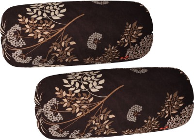 Pinkleaf Polycotton Bolsters Cover(Pack of 2, 40 cm*80 cm, Brown)