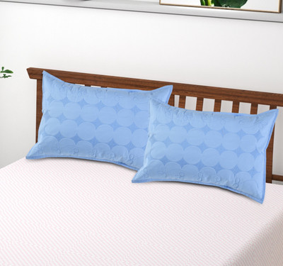 TURIYA Cotton Pillows Cover(69 cm*43 cm, Pack of 2, Blue)