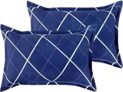 KITTUZ KRAFT Microfiber Pillows Cover(42 cm*68 cm, Pack of 2, Dark Blue)