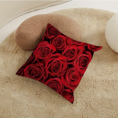 Floral Cushions Cover(40 cm*40 cm, Maroon)