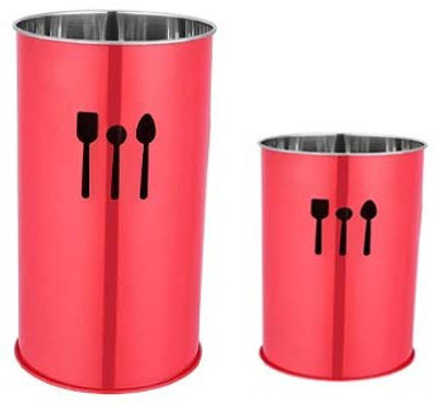 ERcial Store Empty Cutlery Holder Case(Red  Holds 10 Pieces)