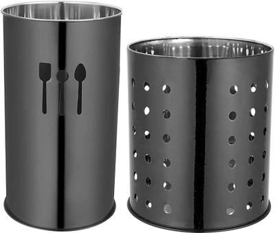 ERcial Store Empty Cutlery Holder Case(Black  Holds 20 Pieces)