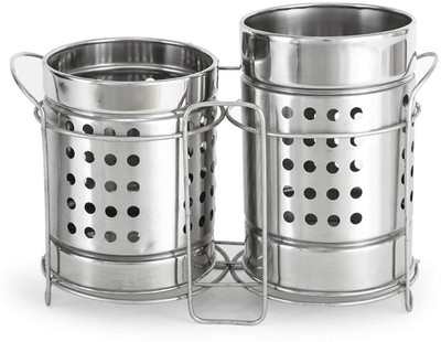 Easyroot Empty Cutlery Holder Case(Silver  Holds 36 Pieces)