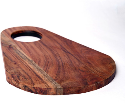 AJCRAFTS Wood Chopping Cutting Board for Kitchen Vegetables, Fruits & Cheese Wooden Cutting Board(Brown Pack of 1 Dishwasher Safe)