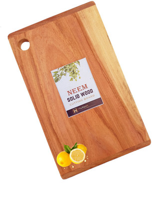 Hutson Hutson Neem Wood Antibacterial & Reversible Chopping Board 35x20x2.4 cm, Brown Wooden Cutting Board(Brown Pack of 1 Dishwasher Safe)