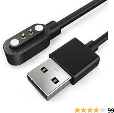 ENMORA Power Sharing Cable 3 m w26 Cable Watch Charger Magnetic 2 pin Watch Charger OIU4(Compatible with Multi - Text
only null values allowed, Black)