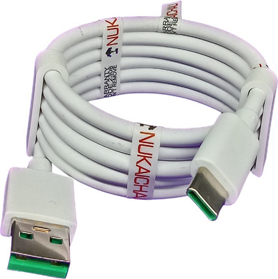 NUKAICHAU USB Type C Cable 6.5 A 1.00339999999995 m Copper Braiding fast charging cable(Compatible with 3.1 Amp Fast Charging Cable USB Type C Cable (Support Fast Charging & Data Sync), White, One Cable)