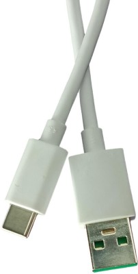 NUKAICHAU USB Type C Cable 6.5 A 1.00420999999996 m Copper Braiding 65W DART FAST CHARGER CABLE Original Type C(Compatible with OPPO, REALME, NARZO, ONEPLUS, VIVO, IQOO, SAMSUNG, MOTOROLA, MI, REDMI, POCO, White, One Cable)