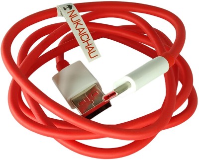 NUKAICHAU USB Type C Cable 6.5 A 1.00173999999997 m Copper Braiding 3.1 Amp, 1 Meter/3.2Ft, 1 m USB Type C Cable(Compatible with OPPO, REALME, NARZO, ONEPLUS, VIVO, IQOO, SAMSUNG, MOTOROLA, MI, REDMI, POCO, Red, One Cable)