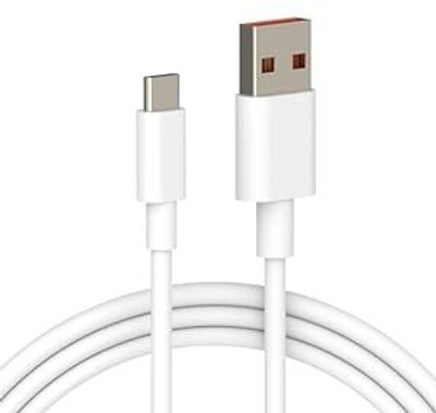 Tiagun USB Type C Cable 1 m HD USB Type C Cable 6.5 A 1 m 65W DART/VOOC USB TYPE C CHARGING CABLE(Compatible with Mobile, White)