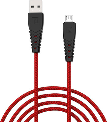 Portronics Micro USB Cable 2 A 1 M Nylon Braided Konnect B POR-1235  (Compatible With Mobile, Computer, Red, One Cable) For Rs. 94 @ 76 %